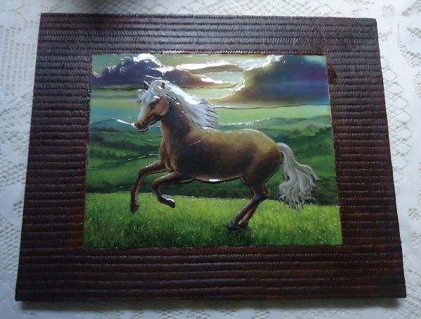 Tela em Arte Holandesa cavalo no campo