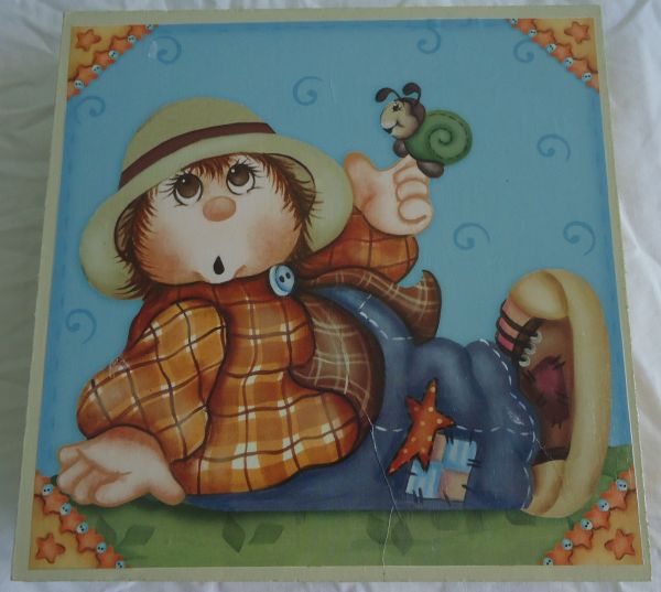 Caixa MDF Porta Treco com Decoupage