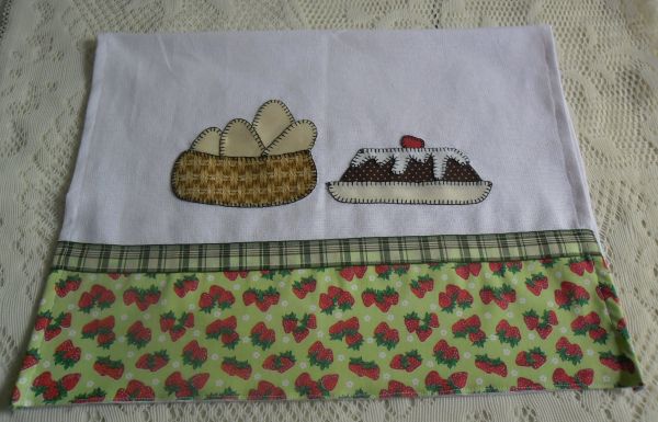 Pano de Copa pães e bolo em patch apliquée