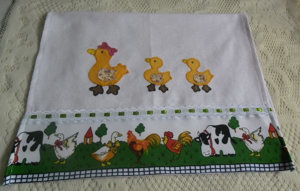 Pano de Copa patos em patch apliquée